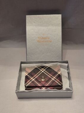 Vivienne Westwood Trifold Plaid Small Frame Wallet